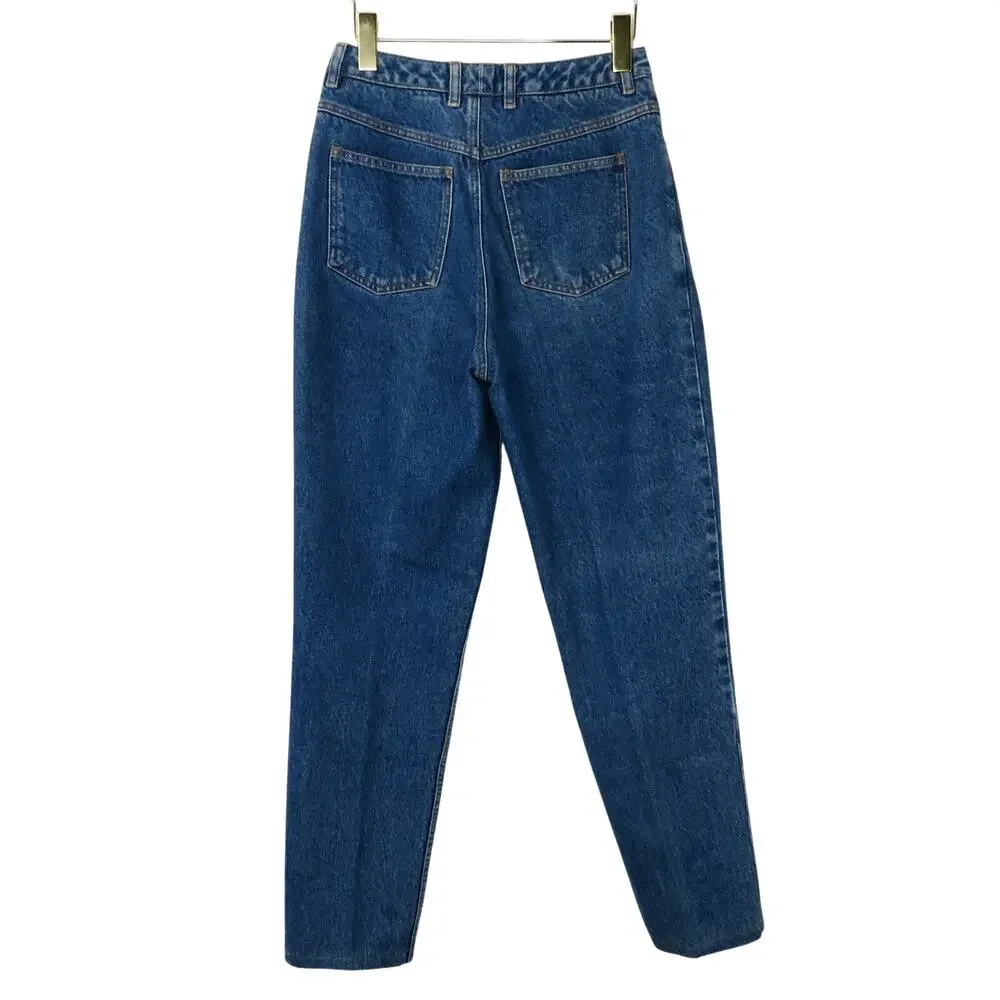 1990s Vintage Talbots High Rise Straight Leg Jeans Size 6 27" Mom Jeans Tapered - Picture 3 of 4